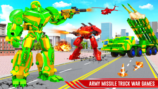 اسکرین شات برنامه Missile Truck Dino Robot Car 4