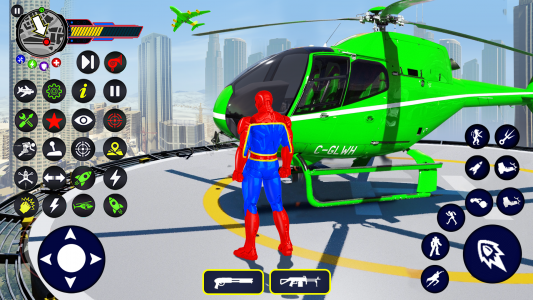 اسکرین شات 1 برنامه Spider Rope Hero: Action Game