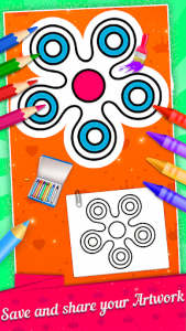 اسکرین شات برنامه Fidget Spinner Coloring Book & Drawing Game 5