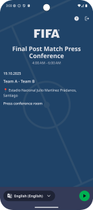 اسکرین شات 1 برنامه FIFA Interpreting