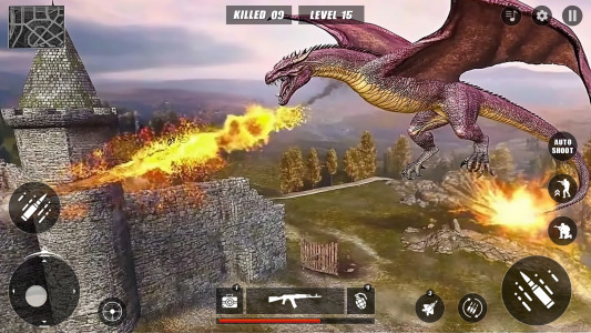 اسکرین شات 2 بازی Dragon Hunting Sniper Games 3D