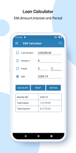 اسکرین شات برنامه EMI Calculator - Finance Tool 3