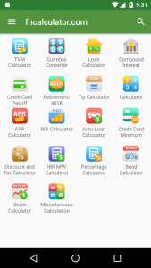 اسکرین شات برنامه Financial Calculators 1