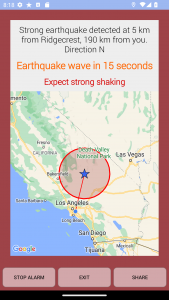 اسکرین شات برنامه Earthquake Network 1