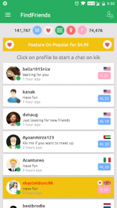 اسکرین شات برنامه Find ki k User Friends Names: Online Friend Finder 5