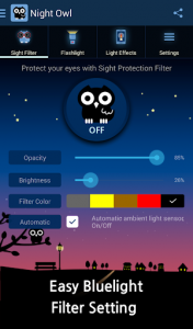 اسکرین شات برنامه Night Owl-Bluelight Cut Filter 3