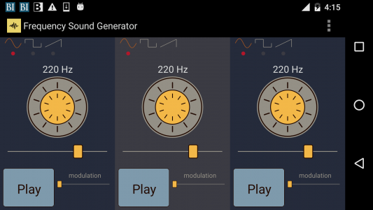 اسکرین شات برنامه Frequency Sound Generator 6