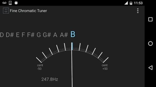 اسکرین شات برنامه Fine Chromatic Tuner 8