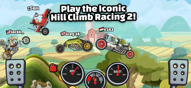 اسکرین شات بازی Hill Climb Racing 2 1