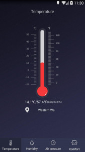 اسکرین شات 1 برنامه Thermometer - Hygrometer