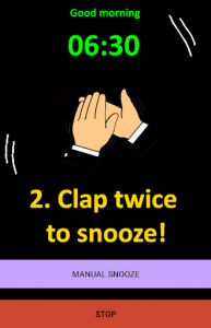 اسکرین شات برنامه Alarm Clock: Clap to Snooze 2