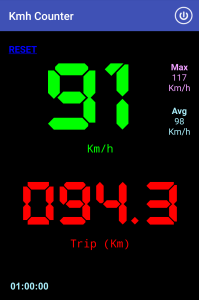 اسکرین شات 2 برنامه Kmh Counter (Speedometer)