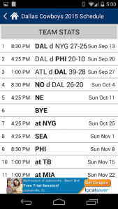 اسکرین شات برنامه 2020 Football Schedule (NFL) 4