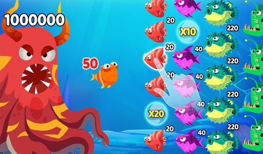 اسکرین شات بازی Eat Fish IO: Number Master 2