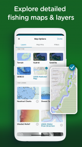 اسکرین شات 2 برنامه Fishing Spots: Maps & Forecast