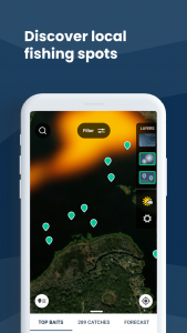 اسکرین شات برنامه Fishbrain - Fishing App 1