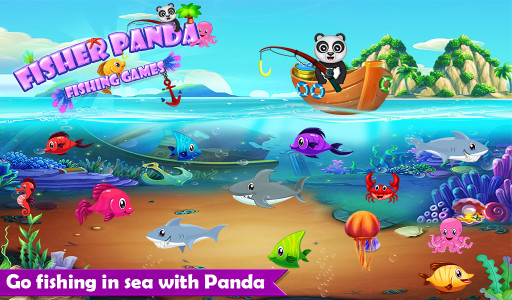 اسکرین شات بازی Fisher Panda - Fishing Games 1