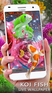 اسکرین شات برنامه 3D Koi Fish Live Wallpaper -HD Live Wallpaper 2019 6