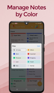 اسکرین شات 3 برنامه Super Note - Notepad, Notebook