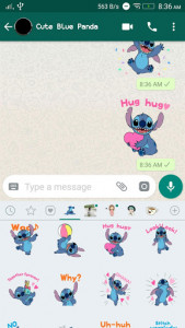 اسکرین شات برنامه Cute Blue Koala Stitch Stickers for WhatsApp 3