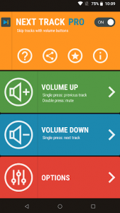 اسکرین شات برنامه Next Track: Skip tracks with volume buttons 1