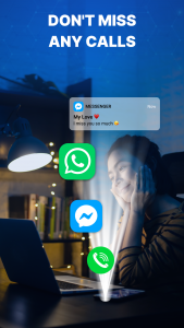 اسکرین شات 2 برنامه Flash Alert: Call & SMS