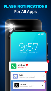اسکرین شات 2 برنامه Flash Alerts - Led Flashlight