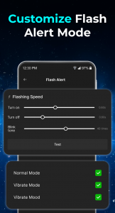 اسکرین شات 7 برنامه Flashlight and Flash Alert