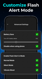 اسکرین شات برنامه Flashlight and Flash Alert 8