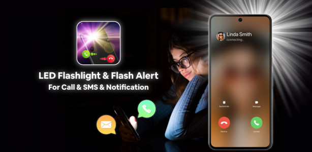 اسکرین شات 1 برنامه LED Flashlight & Flash Alert