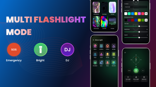 اسکرین شات 1 برنامه FlashLight & 3D Wallpaper App