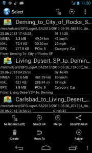 اسکرین شات برنامه Ultra GPS Logger Lite 7
