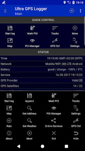اسکرین شات برنامه Ultra GPS Logger Lite 2