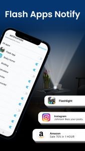 اسکرین شات 5 برنامه Flash Alert: Flashlight & SMS