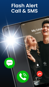 اسکرین شات 1 برنامه Flash Alert: Flashlight & SMS