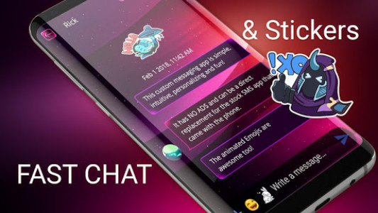 اسکرین شات برنامه Color SMS theme to customize chat 2