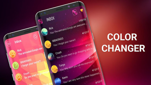 اسکرین شات برنامه Color SMS theme to customize chat 1