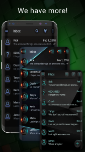 اسکرین شات 3 برنامه Dark mode SMS theme