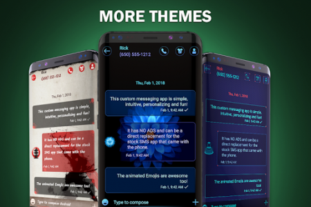اسکرین شات برنامه modo escuro sms theme 3