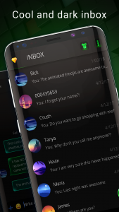 اسکرین شات 1 برنامه Dark mode SMS theme