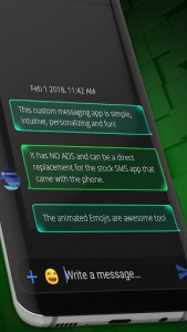 اسکرین شات برنامه modo escuro sms theme 2
