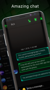اسکرین شات 2 برنامه Dark mode SMS theme