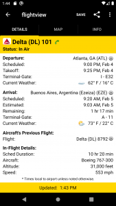 اسکرین شات برنامه FlightView: Flight Tracker 5