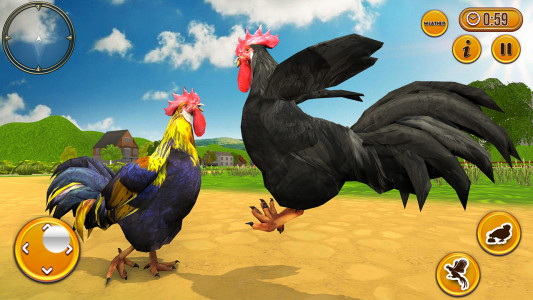 اسکرین شات برنامه Talking Rooster: Chicken Games 1