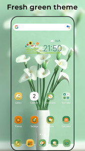 اسکرین شات 3 برنامه Flower Launcher, beauty themes