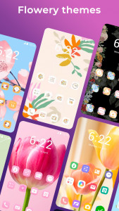 اسکرین شات 4 برنامه Flower Launcher, beauty themes