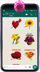 اسکرین شات برنامه Flowers Stickers 2020 for WhatsApp - WAStickerApps 8