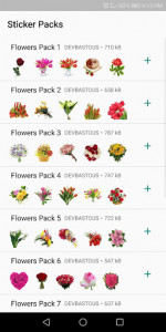 اسکرین شات برنامه Flowers Stickers (WAStickerApps) 1
