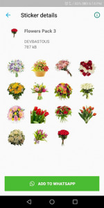 اسکرین شات برنامه Flowers Stickers (WAStickerApps) 4