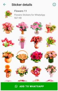 اسکرین شات برنامه Flowers Stickers for WhatsApp 🌷🌹💐 WAStickerApps 8